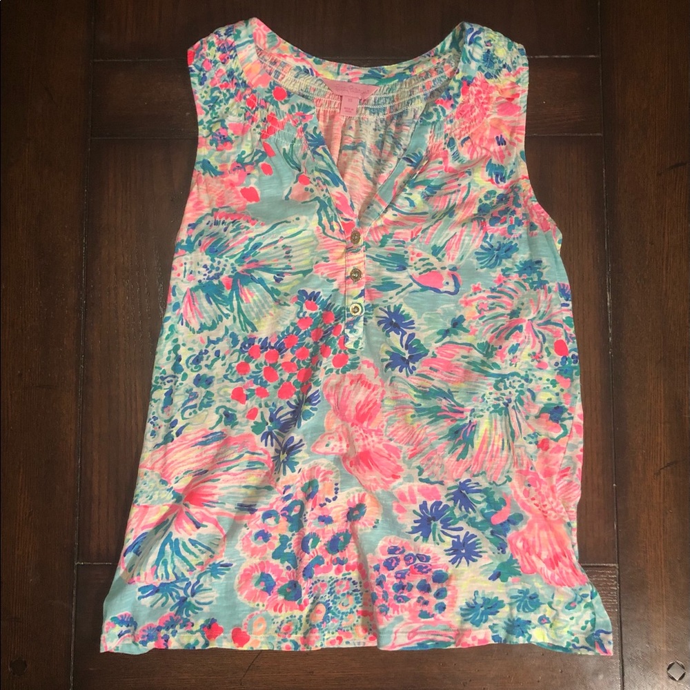Lilly Pulitzer Sleeveless Essie Top XS